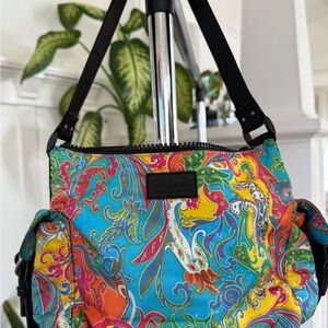 Ralph Lauren Multi-color paisley Shoulder bag purse .